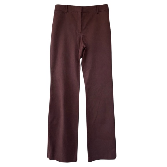 Loft Ann Taylor “ANN” Pants Size 14 High Rise Chocolate Brown Wide Leg Pockets - Picture 3 of 9